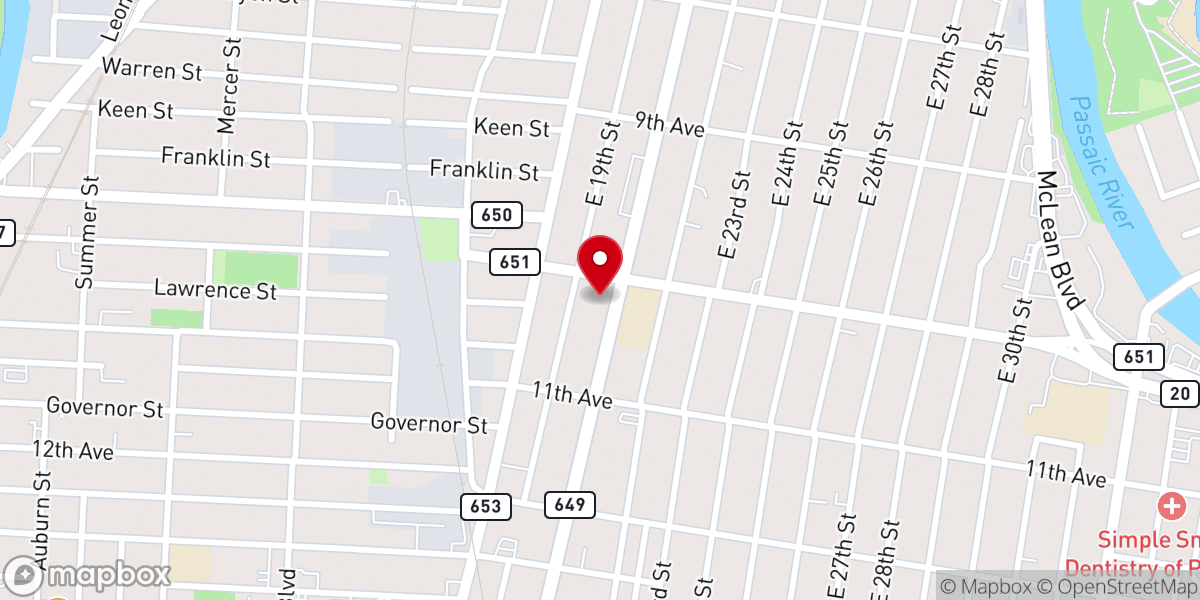 Map showing location of Madison Avenue Christian Church - English & Español