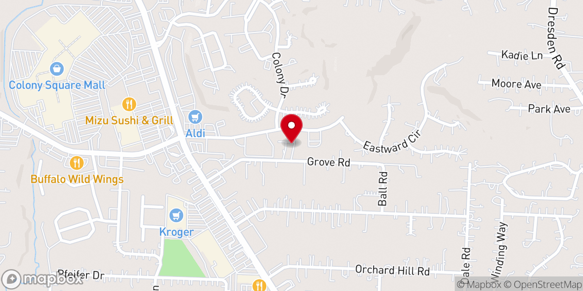 Map showing location of Zanesville Bible Methodist Church