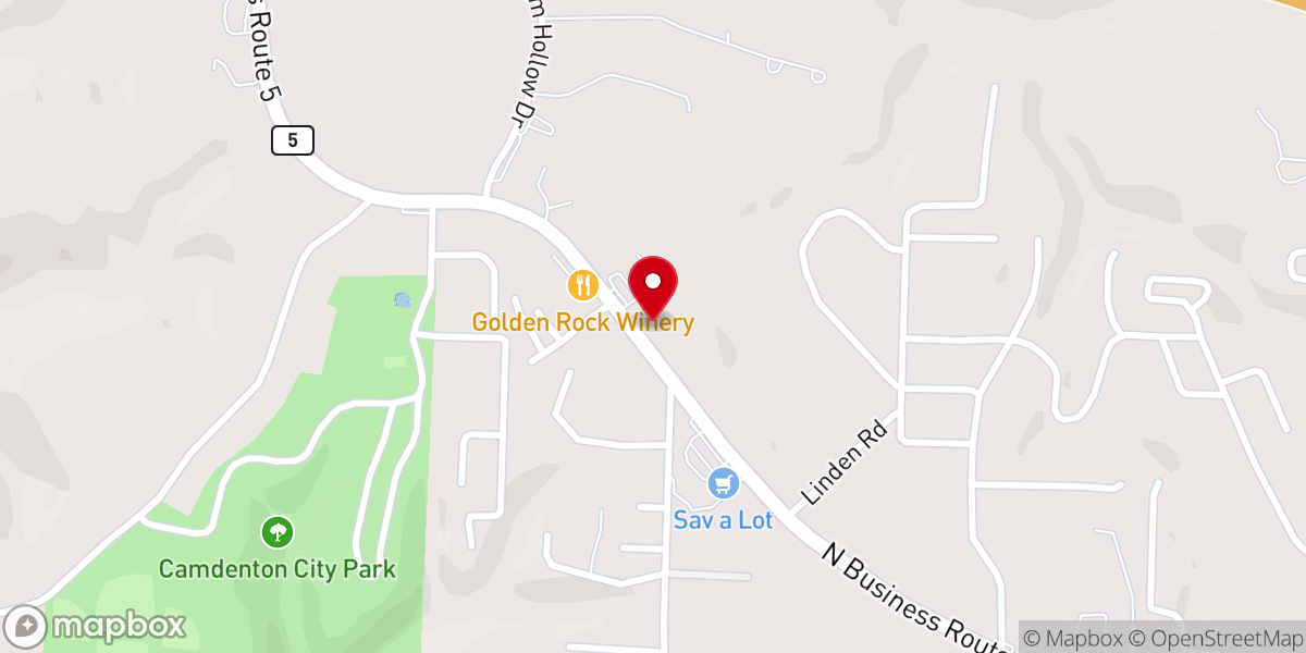 Map showing location of Chuckwagon Cafe
