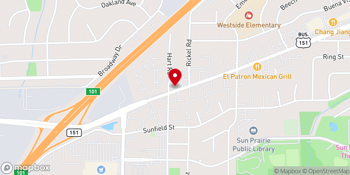 Map showing location of Sunshine Supper