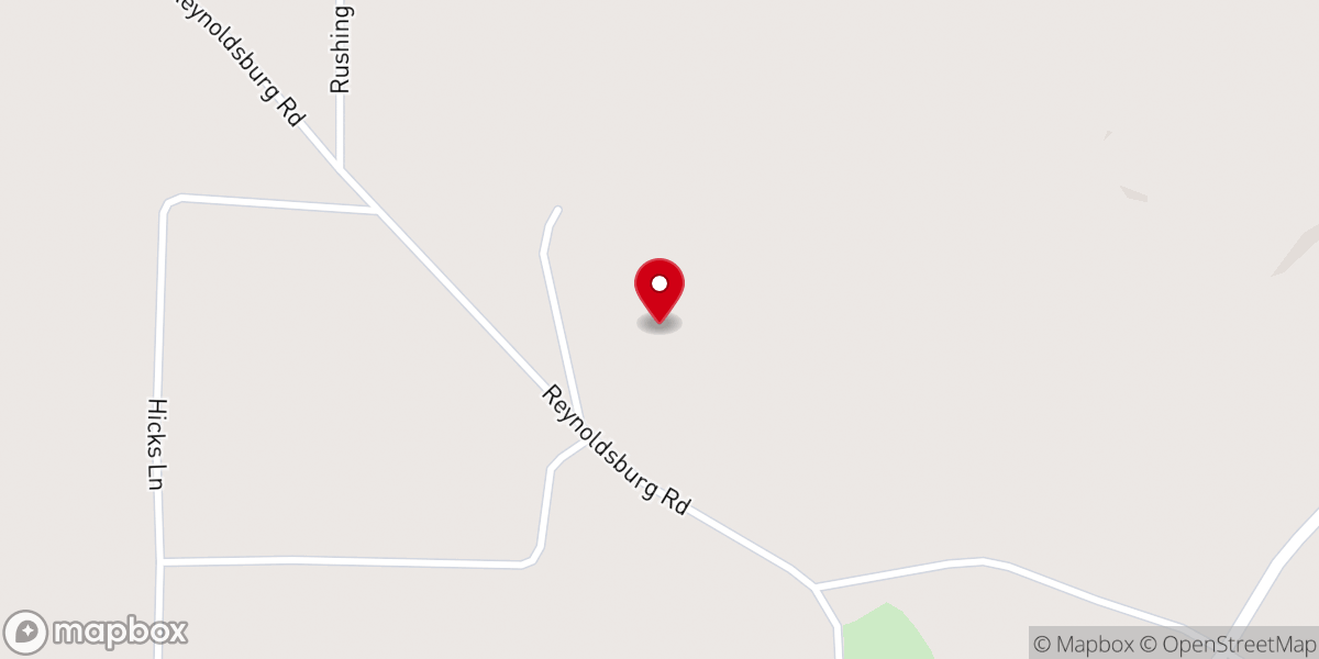 Map showing location of Rushing Creek Missionary Church