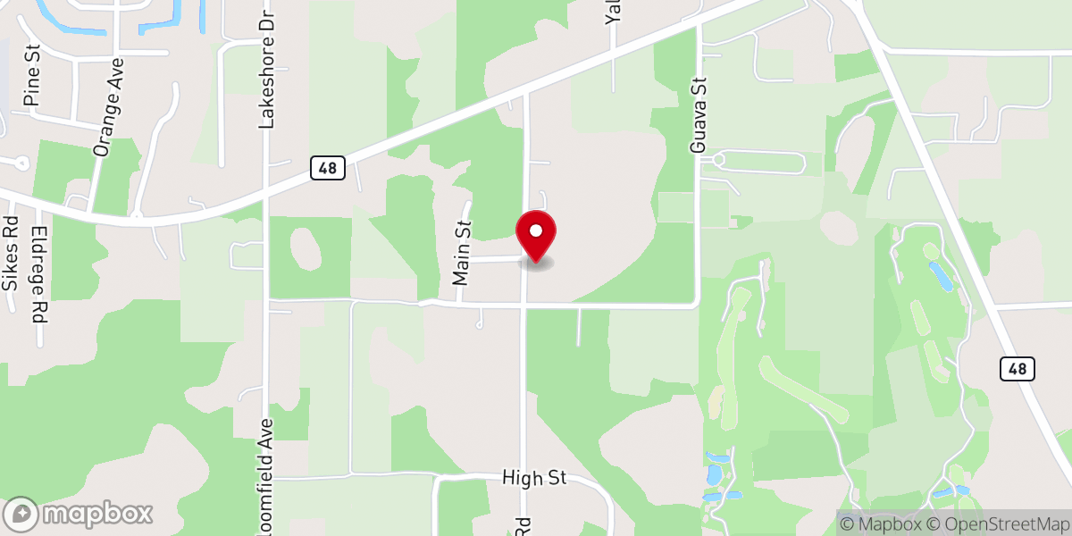 Map showing location of Church of God By Faith
