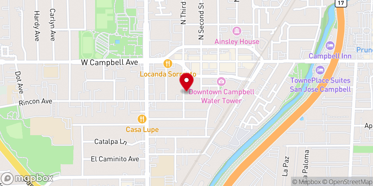 Map showing location of Bay Gospel Church