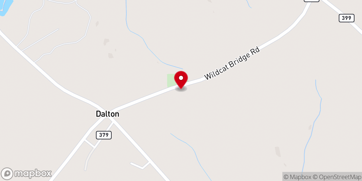 Map showing location of Bethel Church