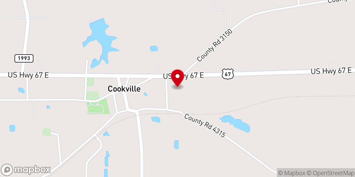 Map showing location of Emmanuel Baptist Church