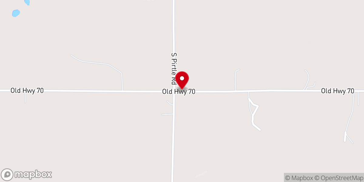 Map showing location of Pirtle Church