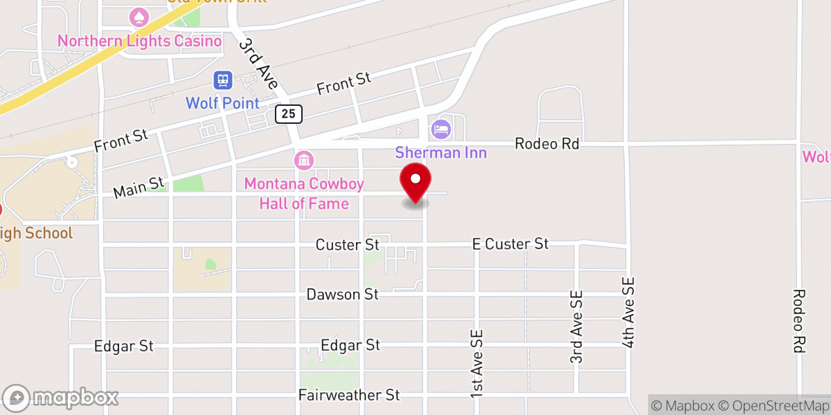 Map showing location of Trinity Lutheran Church
