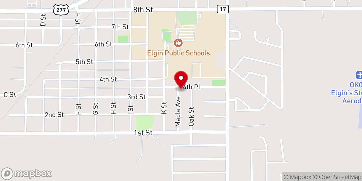 Map showing location of First Assembly-God Parsonage