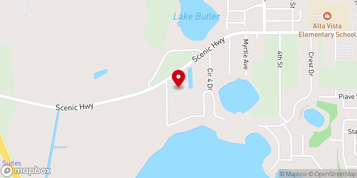 Map showing location of First Presbyterian Church