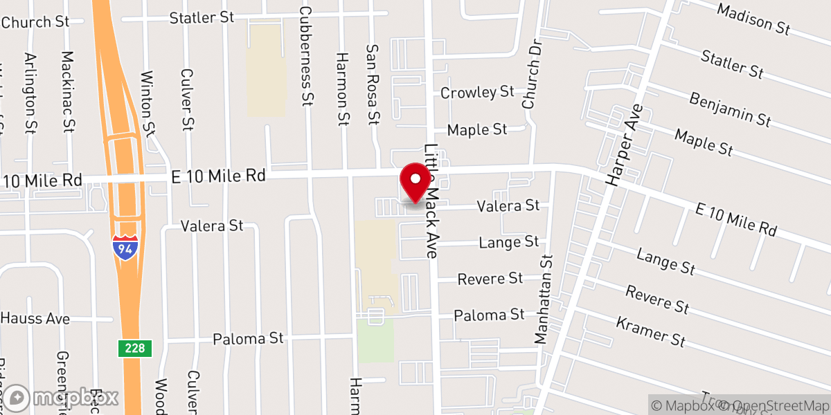Map showing location of Knights of Columbus