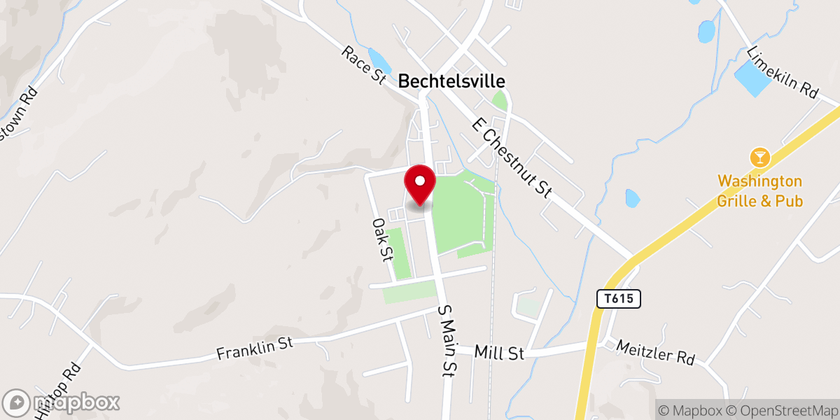 Map showing location of Trinity Lutheran Church