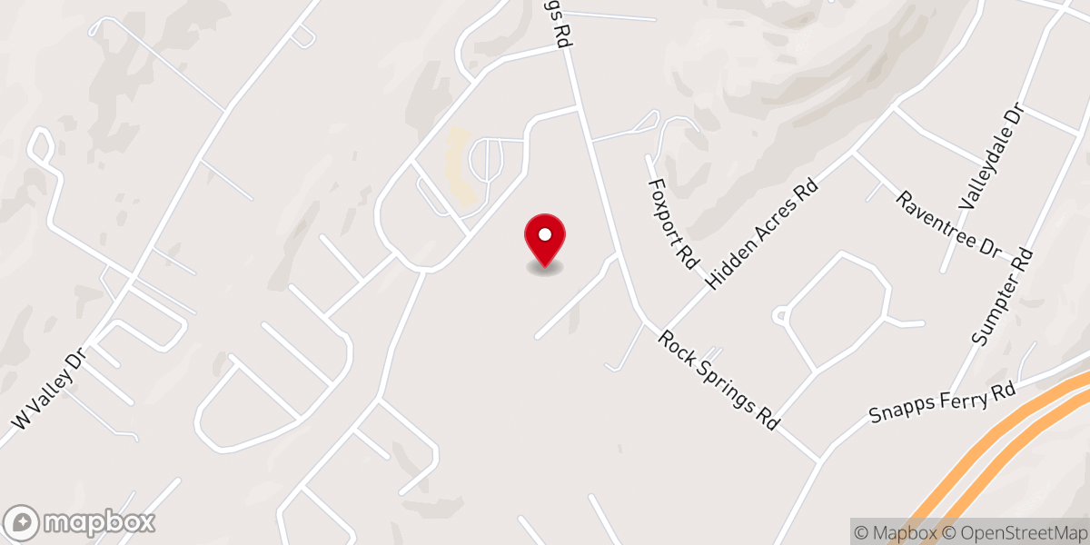 Map showing location of New Life Freewill Baptist Church