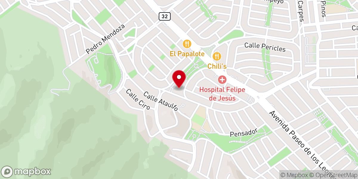 Map showing location of Parroquia Natividad del Señor de Monterrey