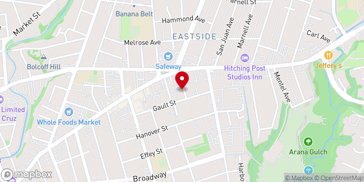 Map showing location of Church of the Nazarene