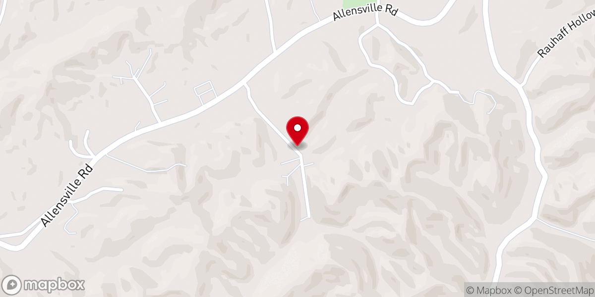 Map showing location of Sevierville Pentecostal Church of God