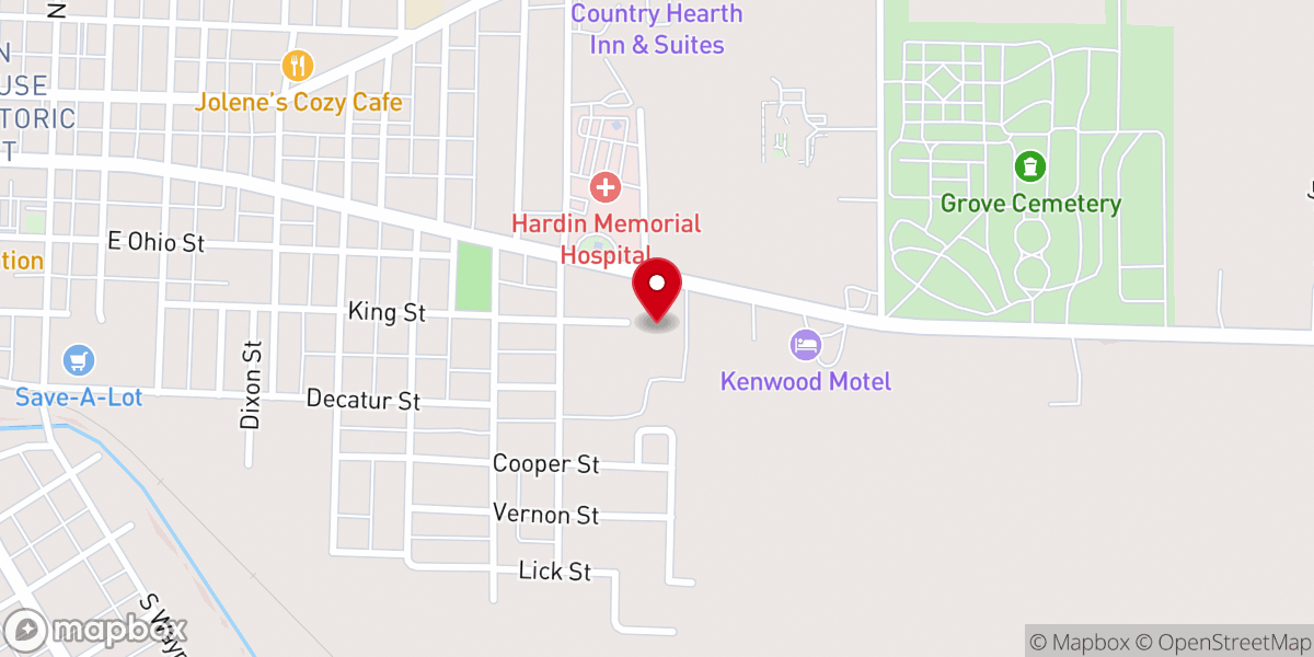 Map showing location of Abundant Life Assembly Of God