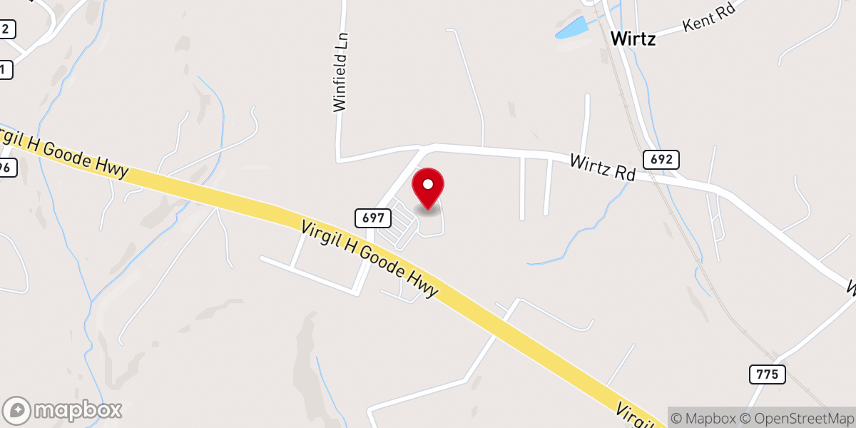 Map showing location of Faith Fellowship Church