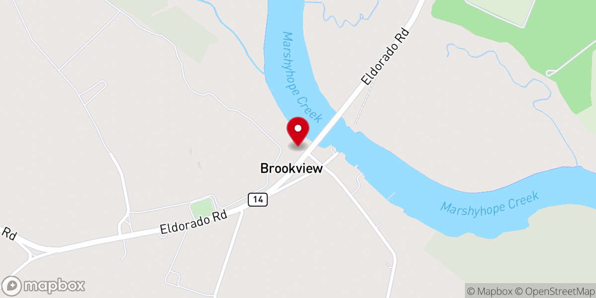 Map showing location of Brookview Evangelical Bible