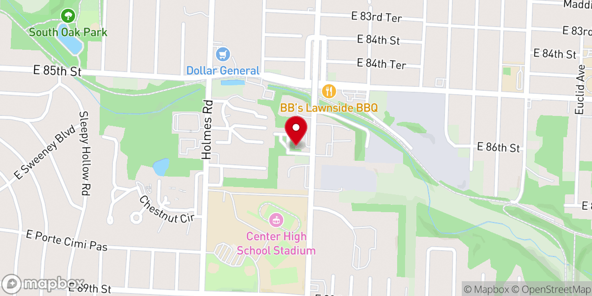 Map showing location of Antioch Revival Church
