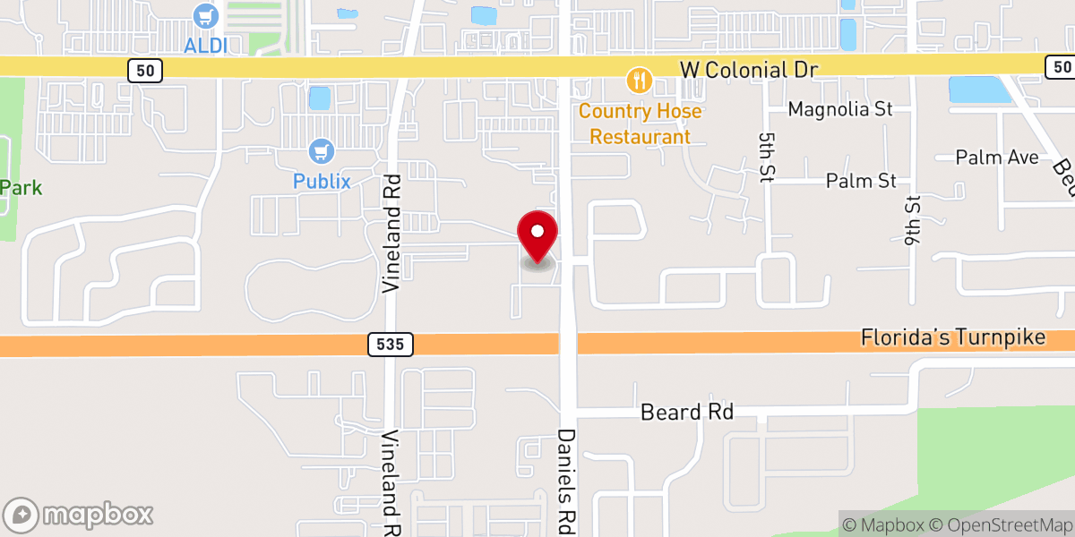 Map showing location of Orlando Brazilian Central SDA Church