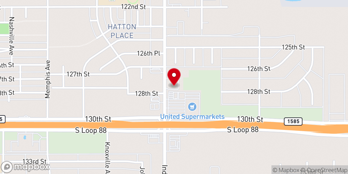 Map showing location of The Worship Center- South Campus