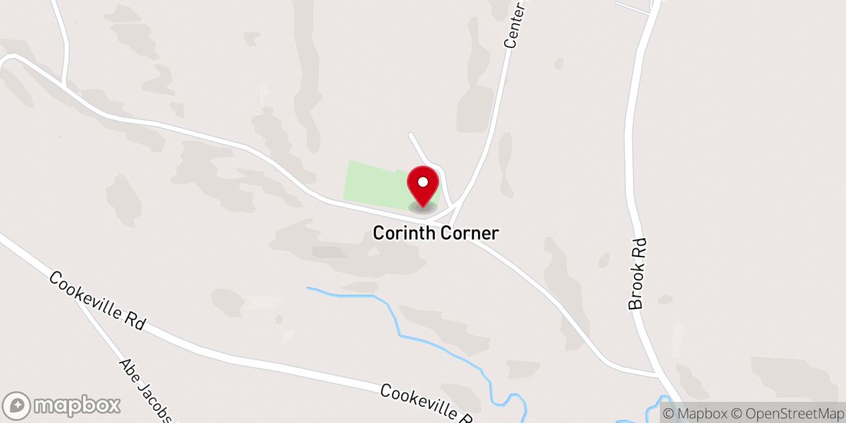 Map showing location of Corinth Bible Church