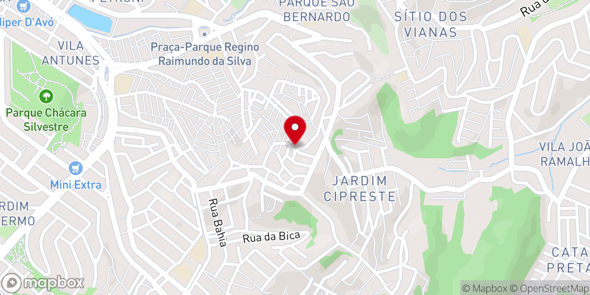Map showing location of ASSEMBLEIA DE DEUS CONGREGAÇÃO PARQUE SÃO BERNARDO
