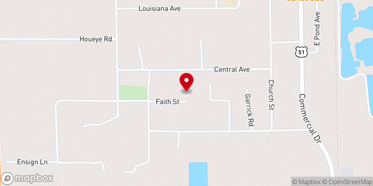 Map showing location of Shiloh Baptist Church