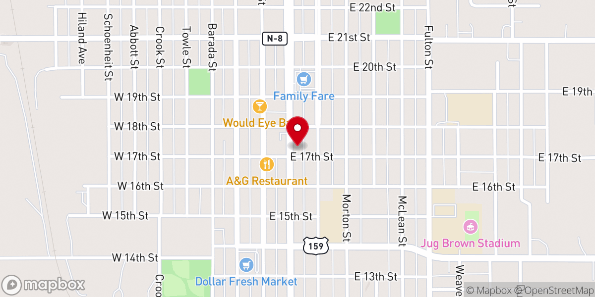 Map showing location of First United Methodist Church