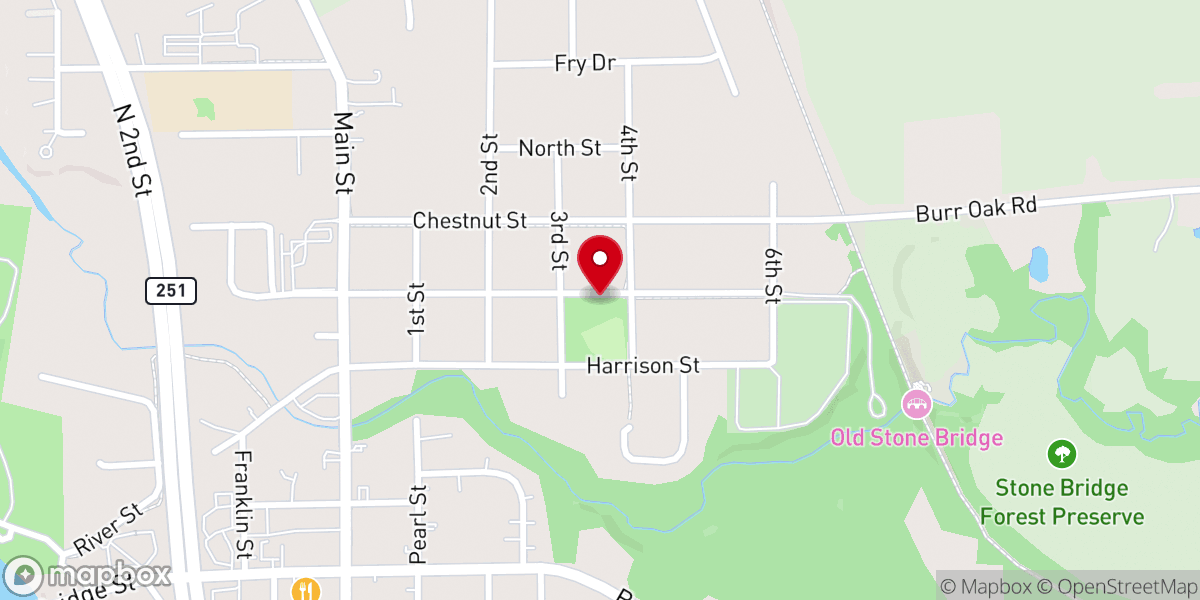 Map showing location of Leland Park