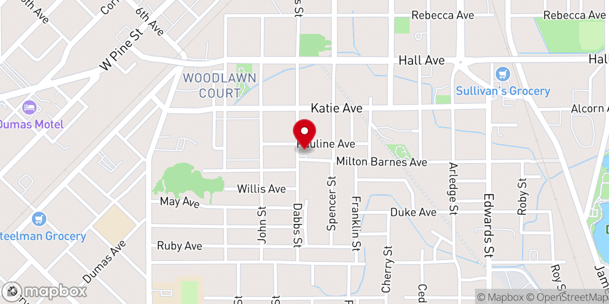 Map showing location of Holy Rosary Catholic Church