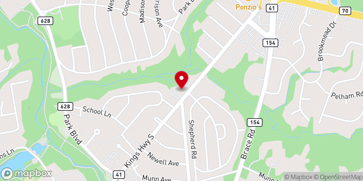 Map showing location of All Souls Anglican Church