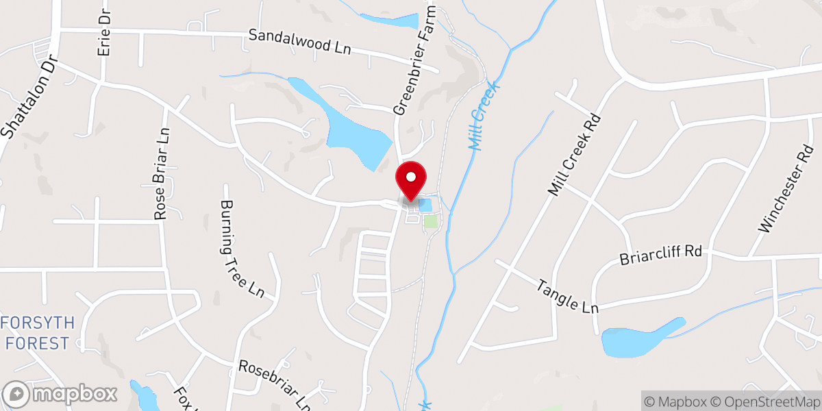 Map showing location of Greenbrier Farm
