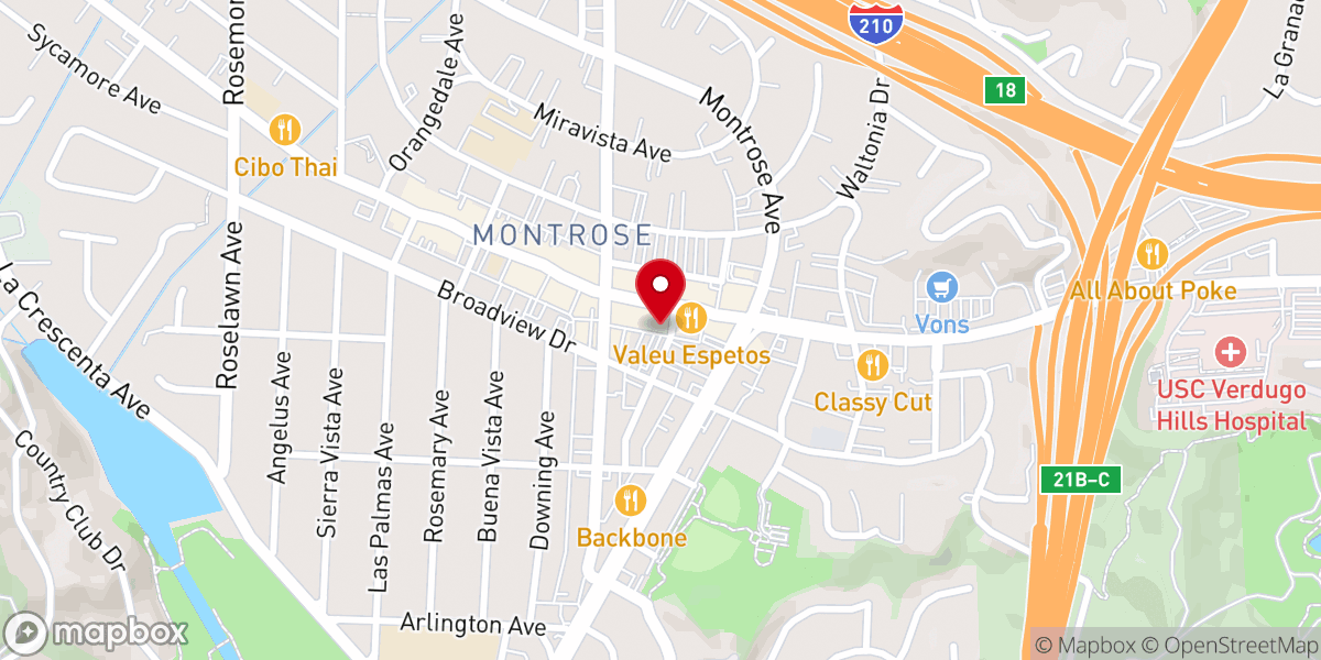 Map showing location of Church of Scientology Mission of The Foothills (Montrose)