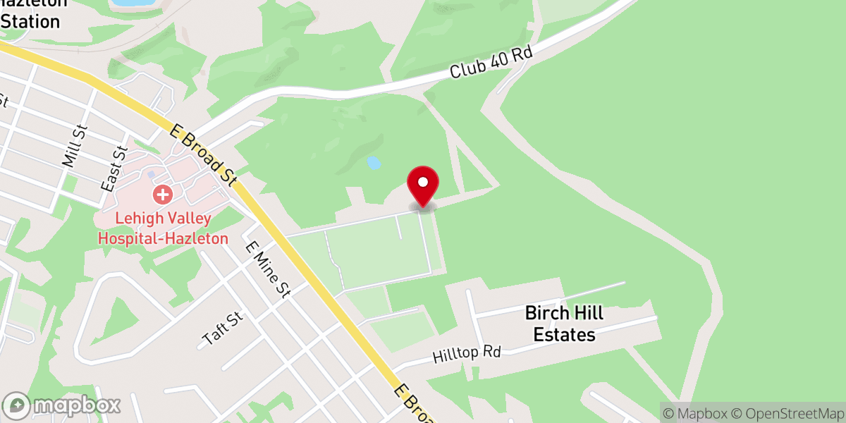 Map showing location of Zion Evangelical Church