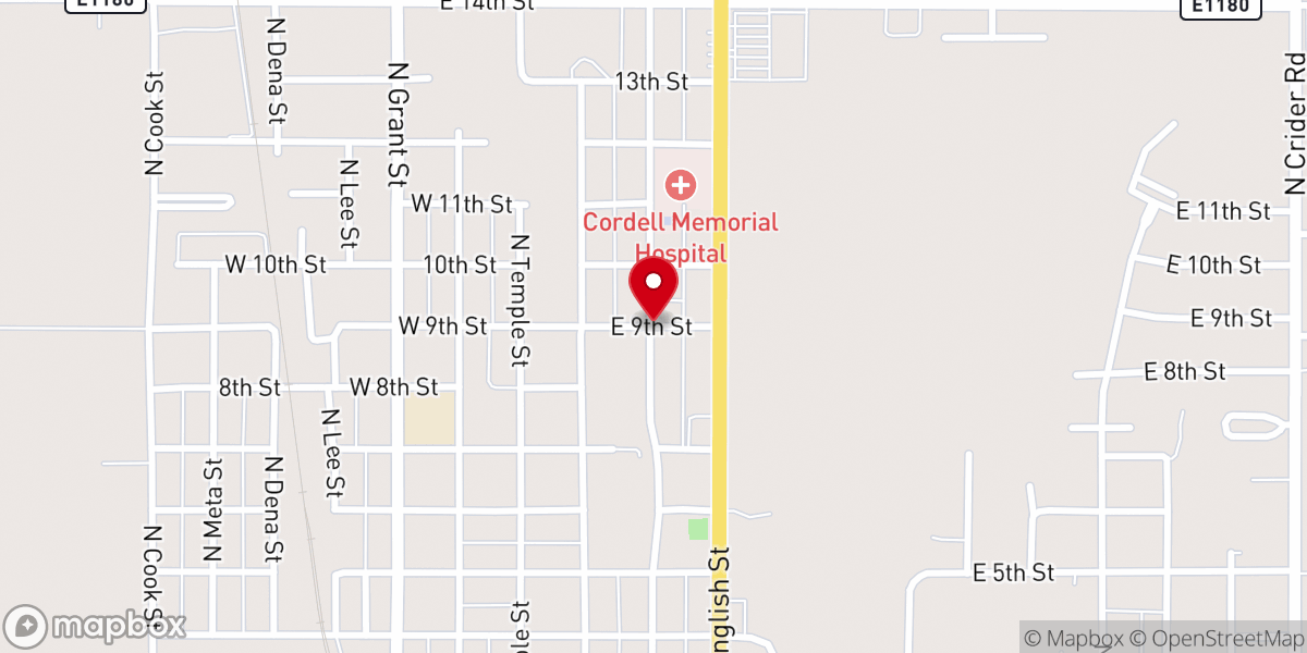 Map showing location of Bible MB Church