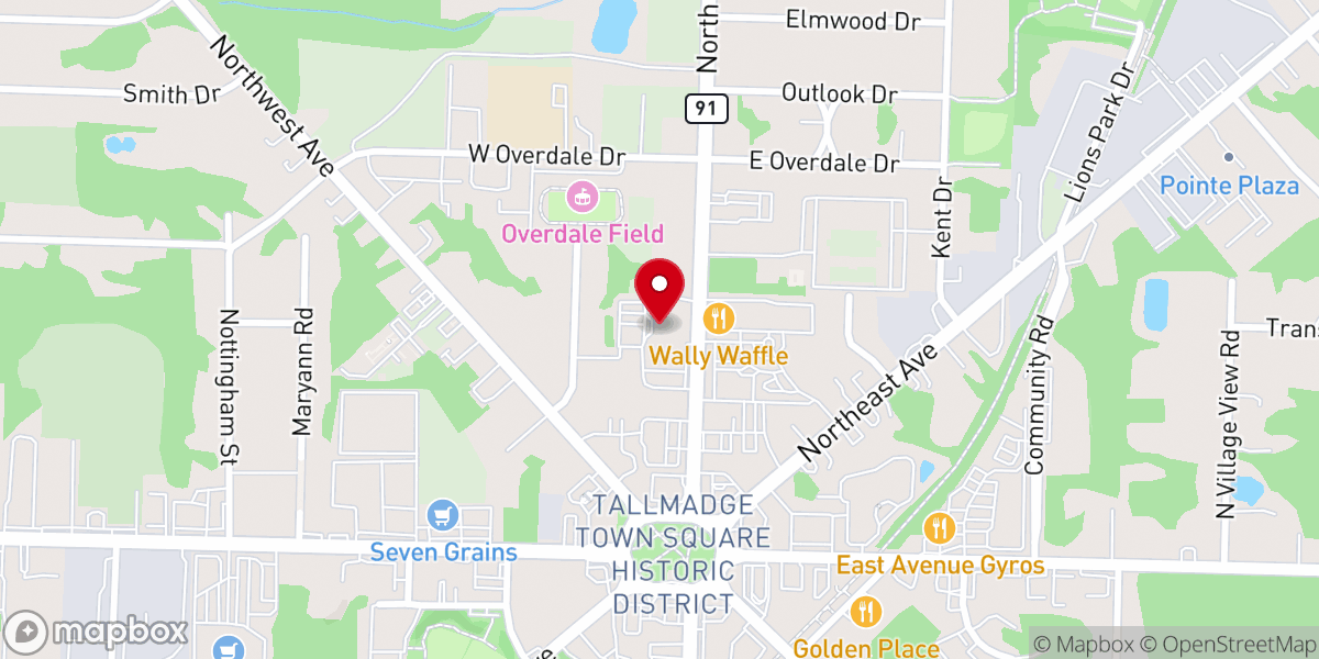 Map showing location of Our Lady of Victory Church