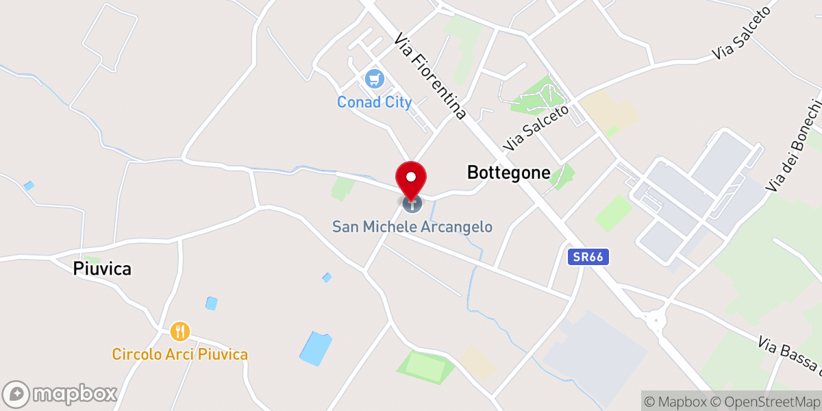 Map showing location of Chiesa di San Michele Arcangelo