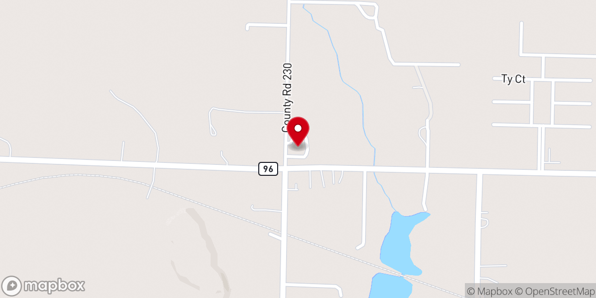 Map showing location of First Baptist Church