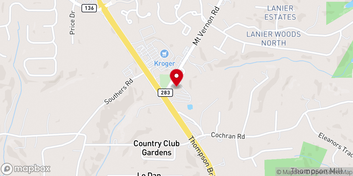 Map showing location of Koinonia Life Church