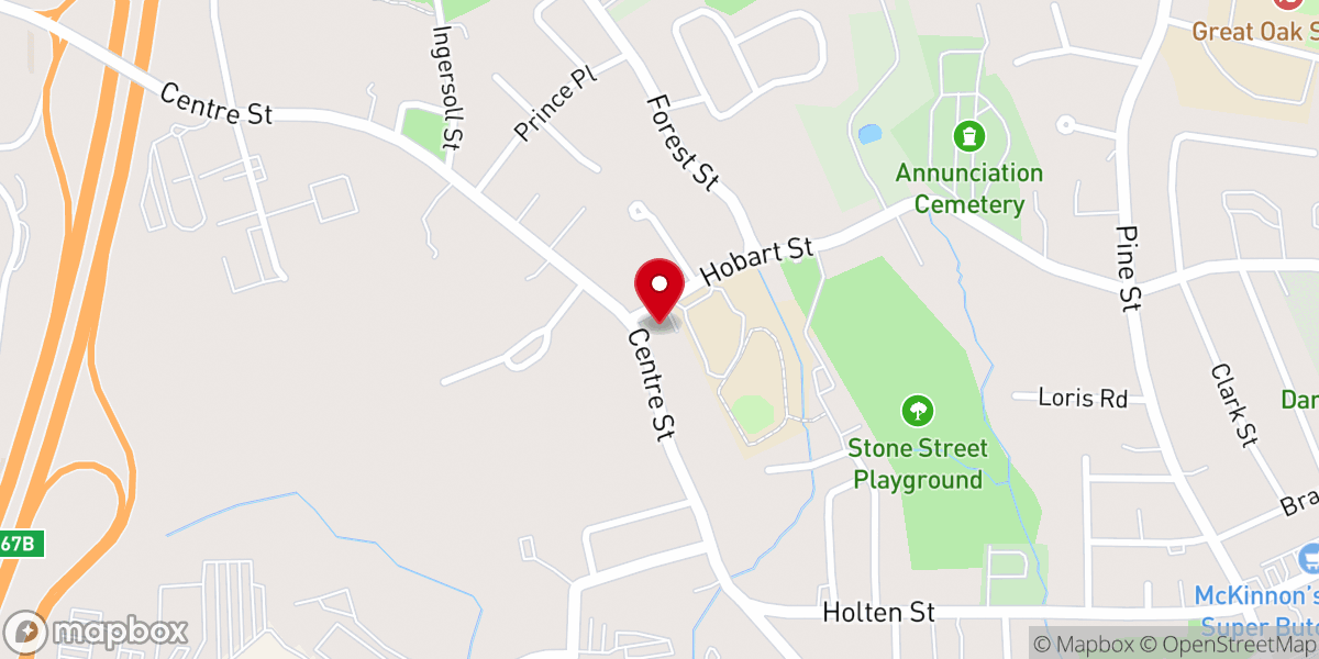 Map showing location of First Church of Danvers Congregational