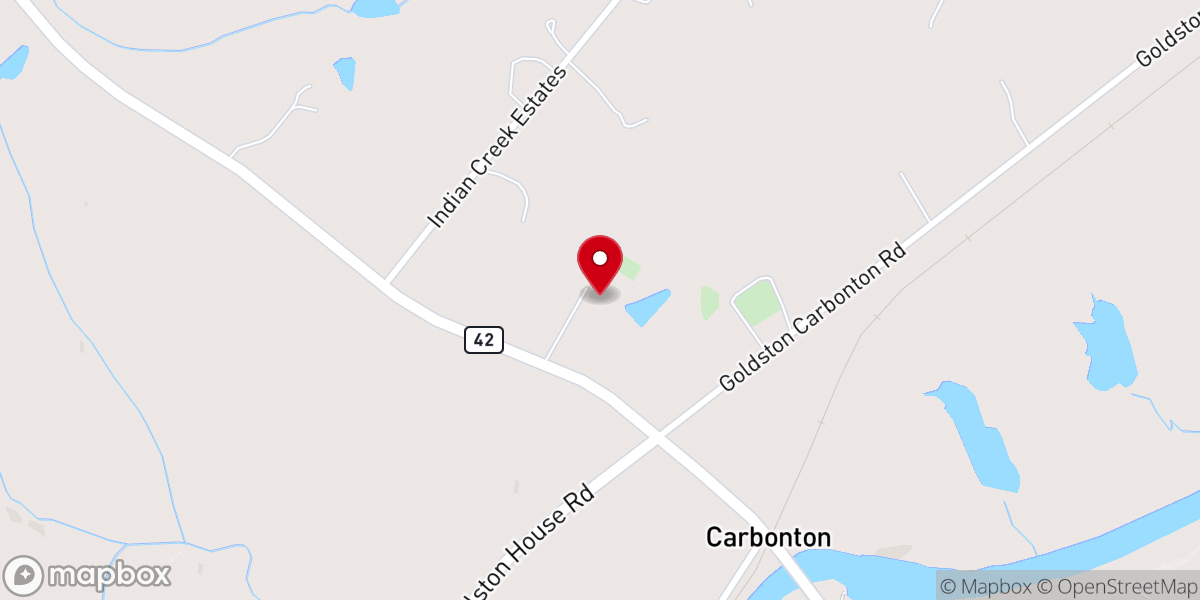 Map showing location of Cornerstone Baptist Church