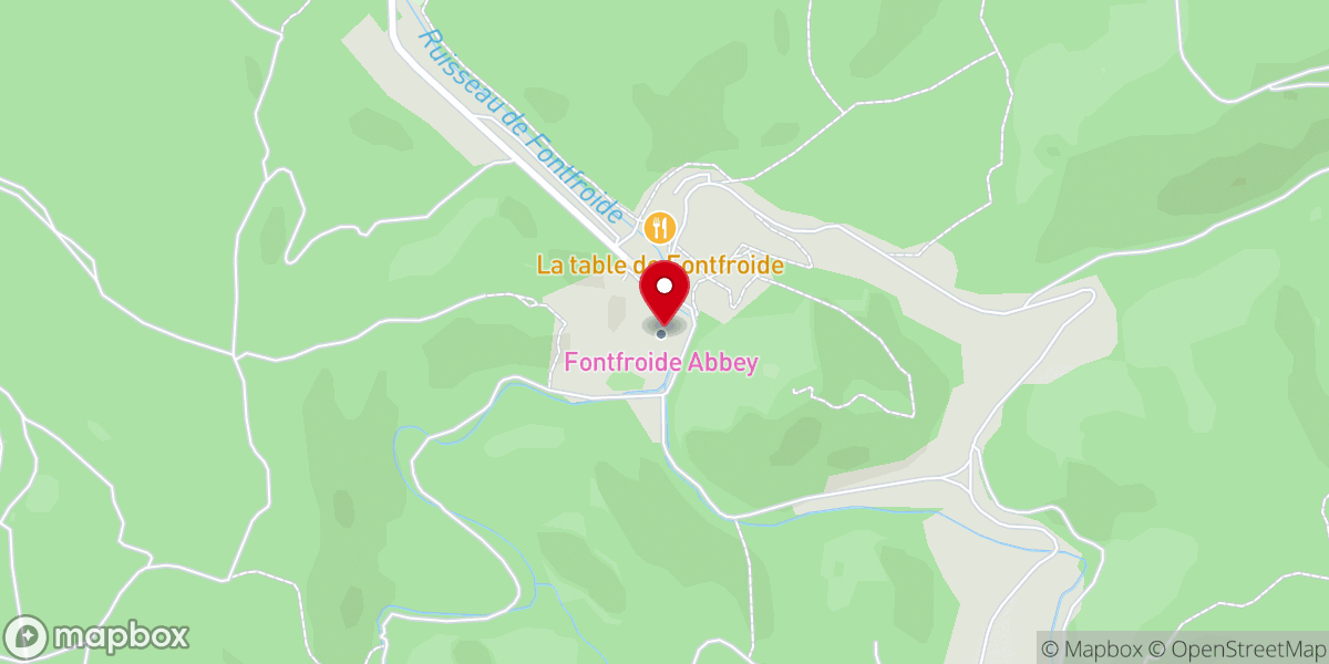 Map showing location of Abbaye de Fontfroide