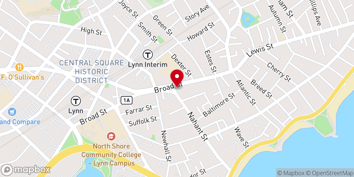 Map showing location of Church of God of Prophecy Lynn
