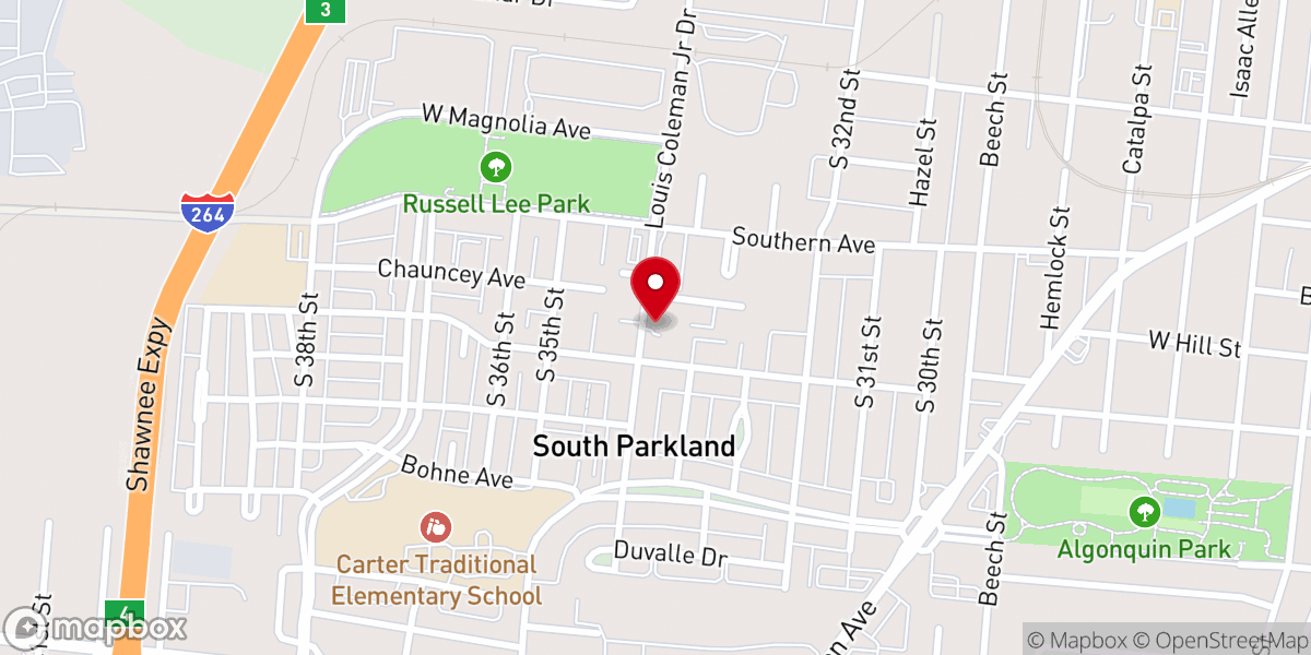 Map showing location of Immaculate Heart Rectory