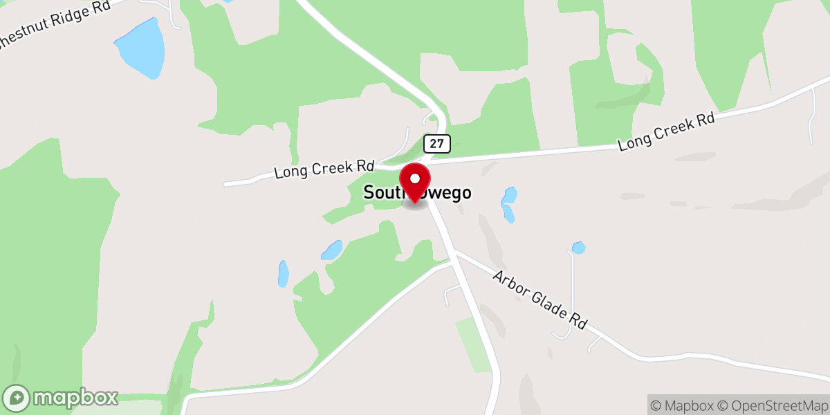 Map showing location of South Owego Bible Church