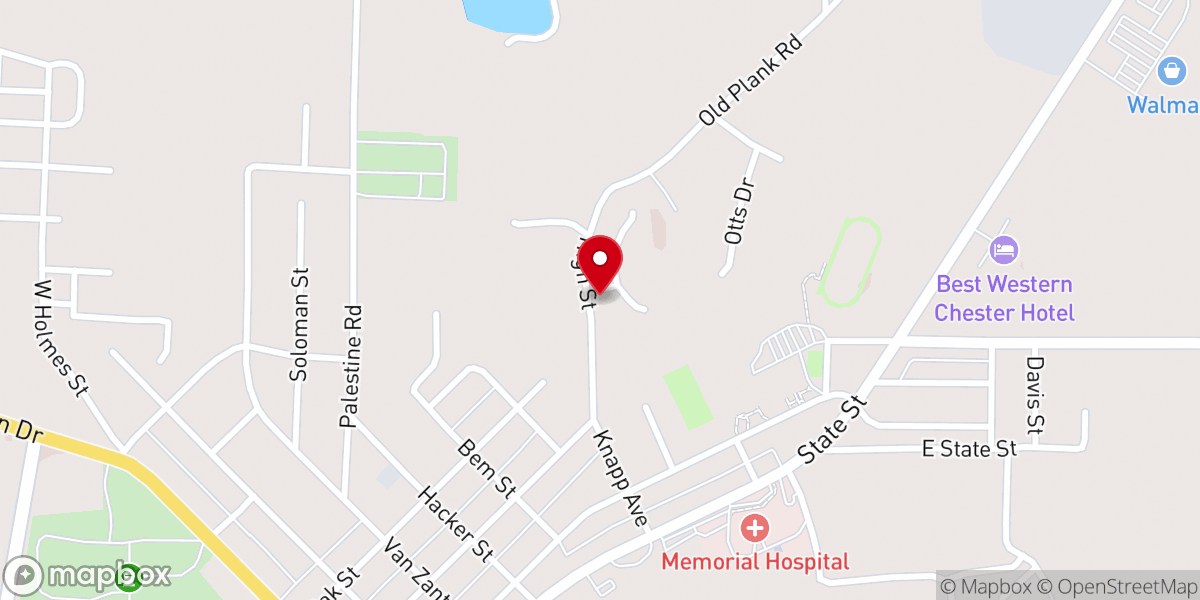 Map showing location of Chester Area Christian Food