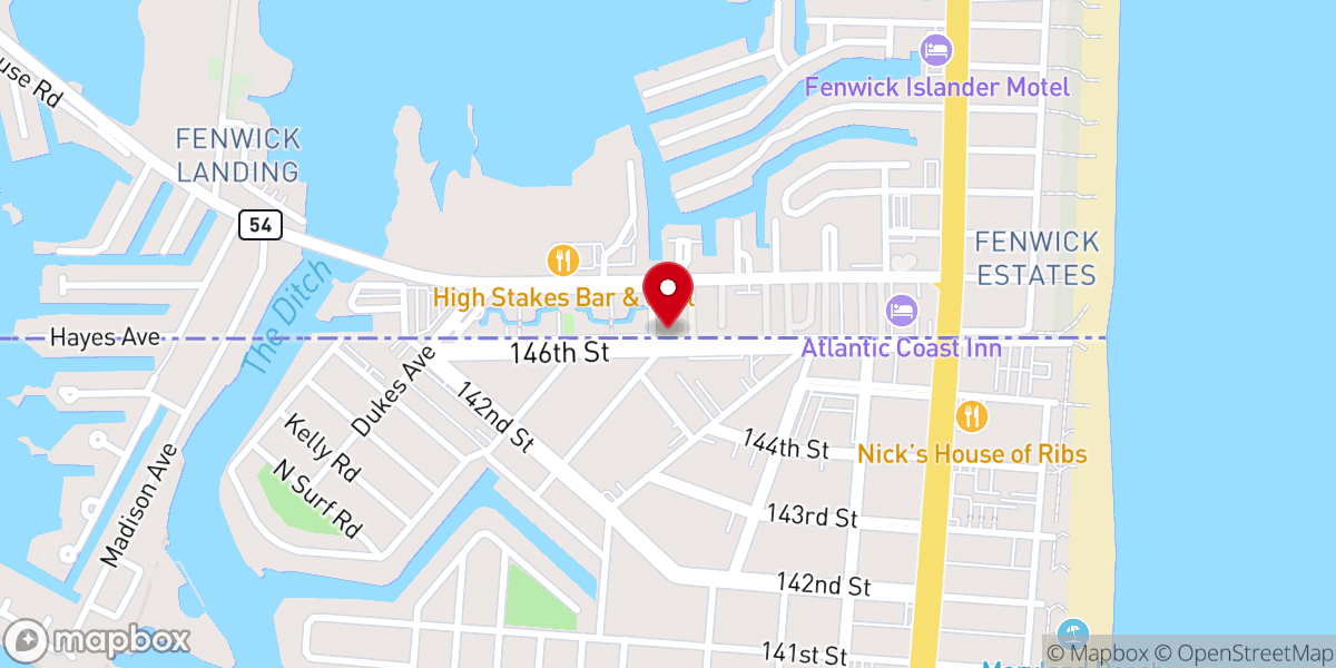 Map showing location of Sunny Beach Weddings