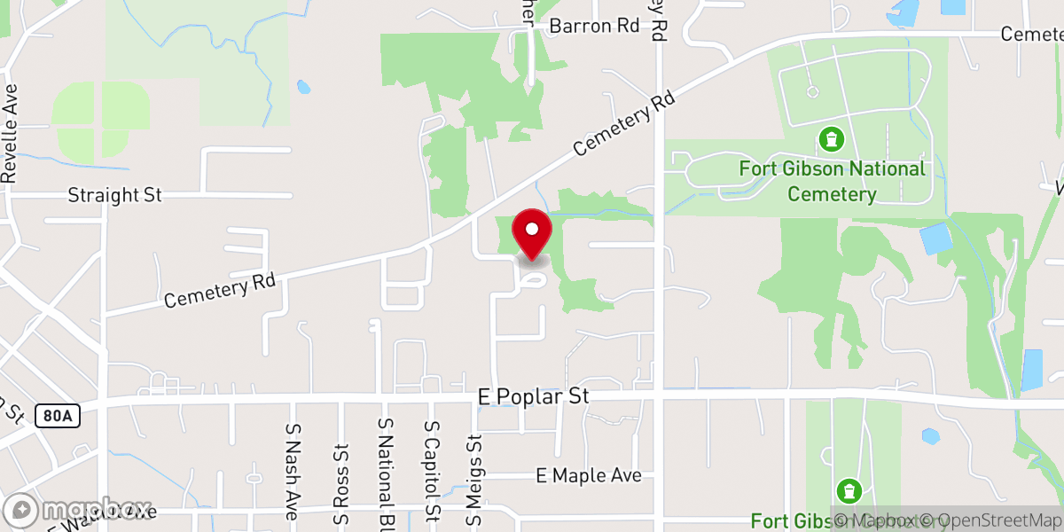 Map showing location of Valley View Full Gospel Church