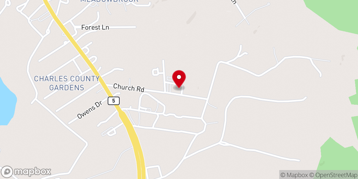Map showing location of Forest Park Church